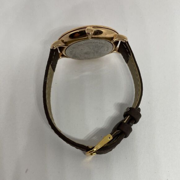 Fossil Jacqueline ES4101 Women Brown Leather Analog Pink Dial Quartz Watch WO231 - Picture 11 of 12